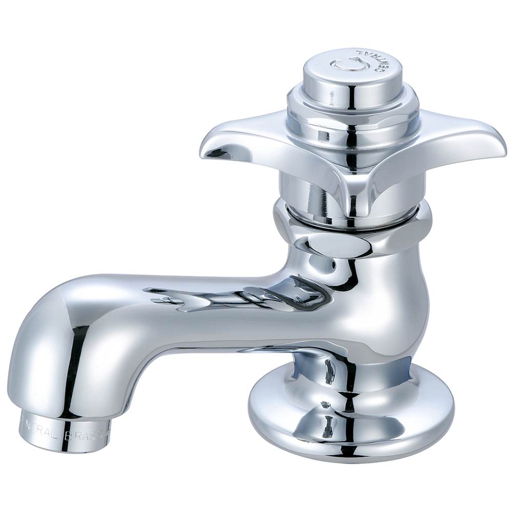 Central Brass Selfclose-Basin 4-Arm Hdl W/Aerator Cold-Pc