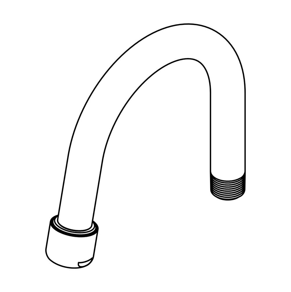 Central Brass Bar Faucet-4-3/16'' Rigid Gooseneck Spout W/ Aerator For 0281-A Series