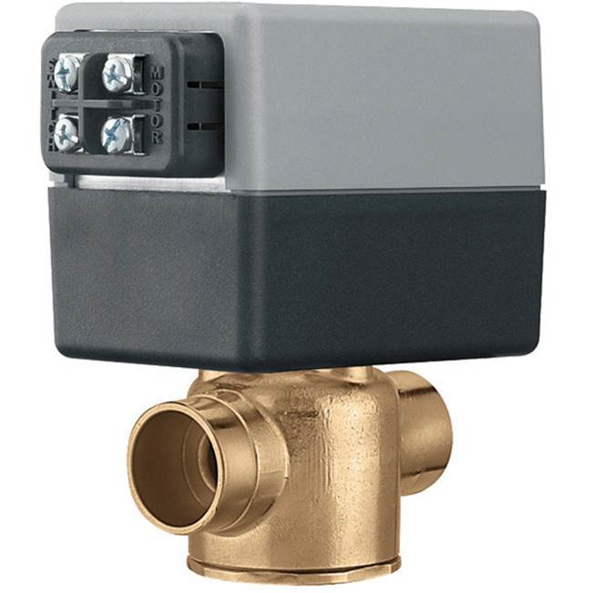Caleffi Z-One 2-Way, NC TERMINAL Block, with MS, 24V, Inverted Flare, Inverted Flare, 3.5Cv with fittings