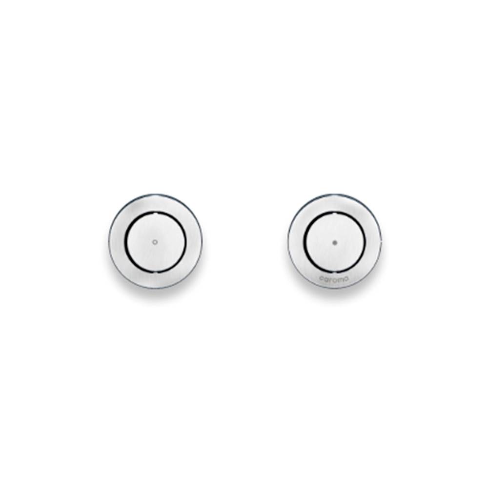 Caroma Invisi Set of 2 Round Dual Flush Custom Buttons - Satin