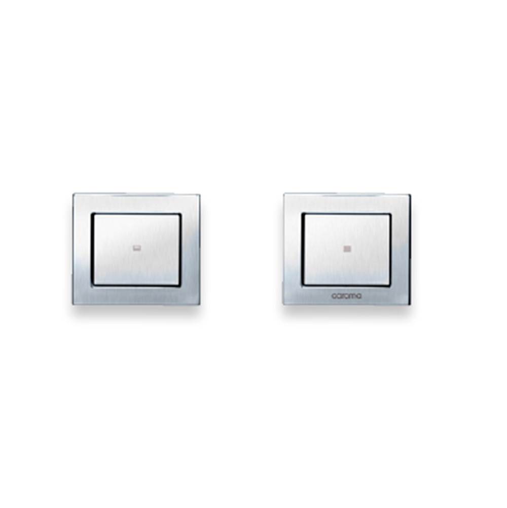 Caroma Invisi Set of 2 Rectangular Dual Flush Custom Buttons - Satin