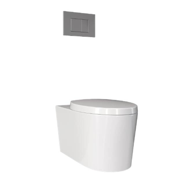 Crosswater London Mpro Wall-Hung Toilet, White (With Seat)