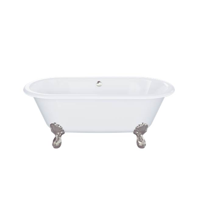 Crosswater London Belgravia Freestanding Footed Bathtub (With Polished Nickel Claw Feet)