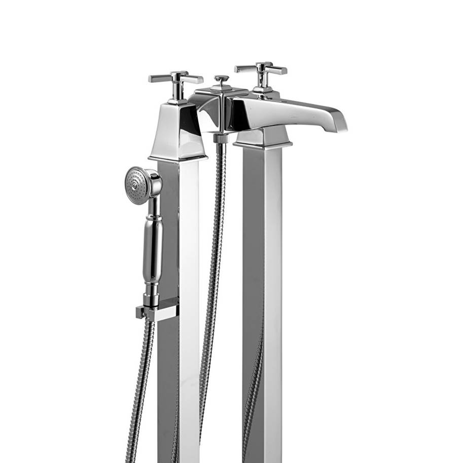 Devon & Devon Bath & Shower Mixer With Free Standing Legs, Hose And Handset