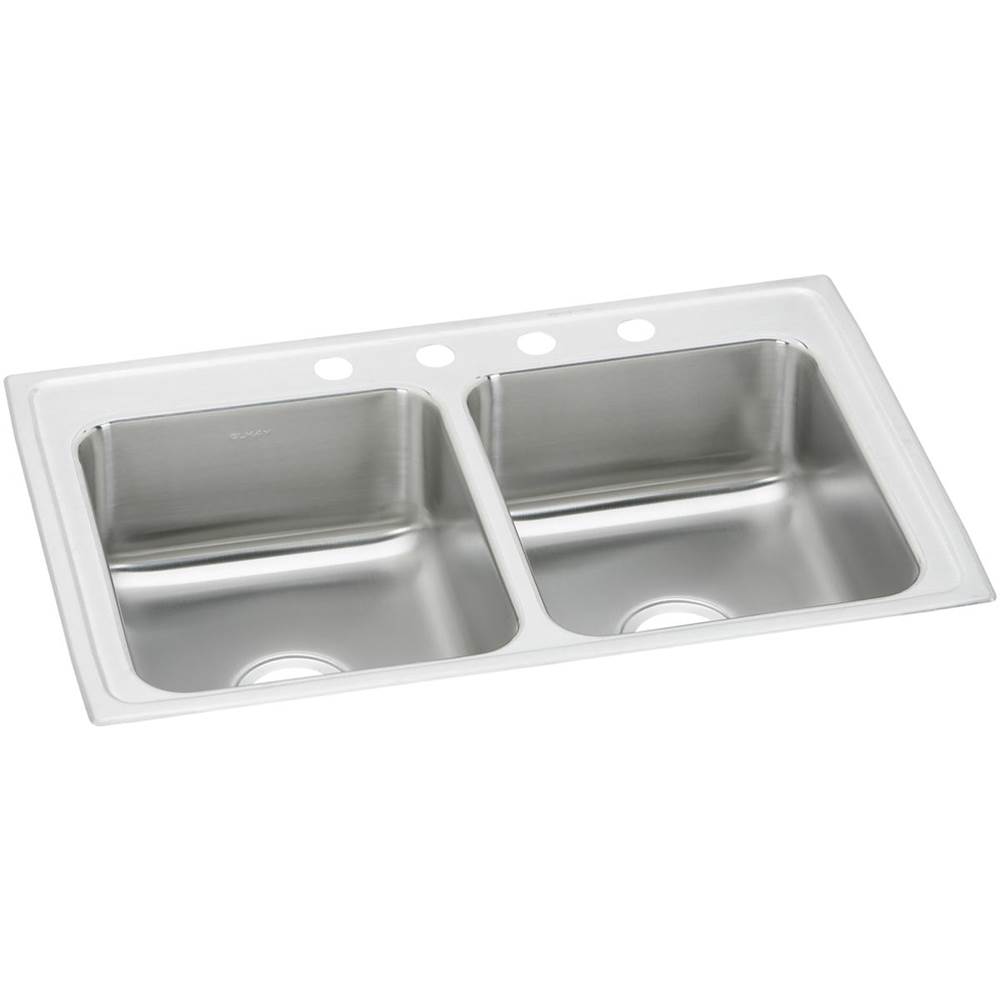 Elkay Celebrity Stainless Steel 33'' x 22'' x 7-1/2'', 1-Hole Equal Double Bowl Drop-in Sink