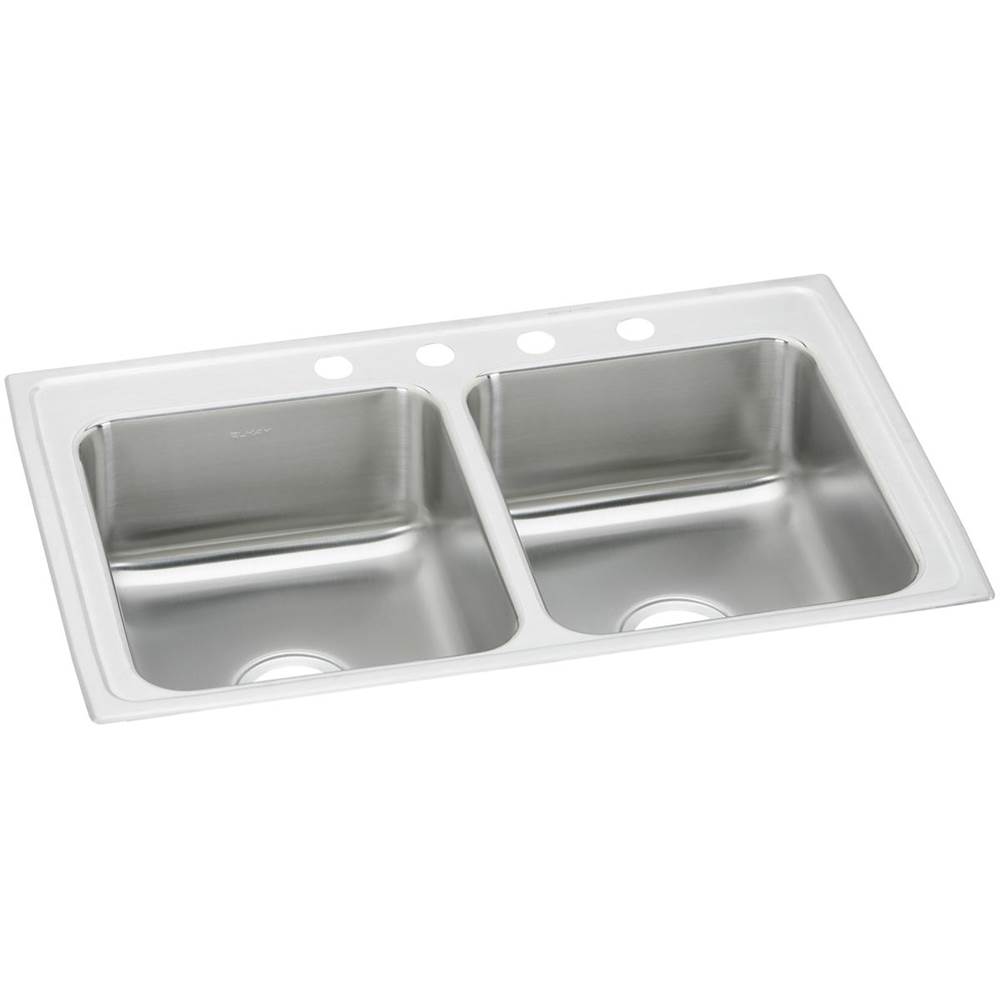 Elkay Celebrity Stainless Steel 43'' x 22'' x 7-1/8'', 1-Hole Equal Double Bowl Drop-in Sink