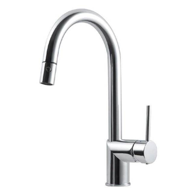 Hamat Dual Function Pull Down Kitchen Faucet in Brushed Brass