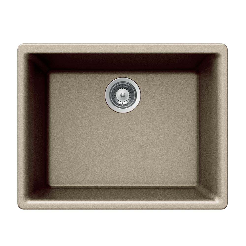 Hamat Undermount Single Bowl Granite Kitchen Sink, Taupe