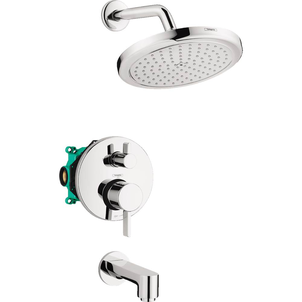 Hansgrohe Croma Pressure Balance Tub/Shower Set with Rough, 2.0 GPM  in Chrome