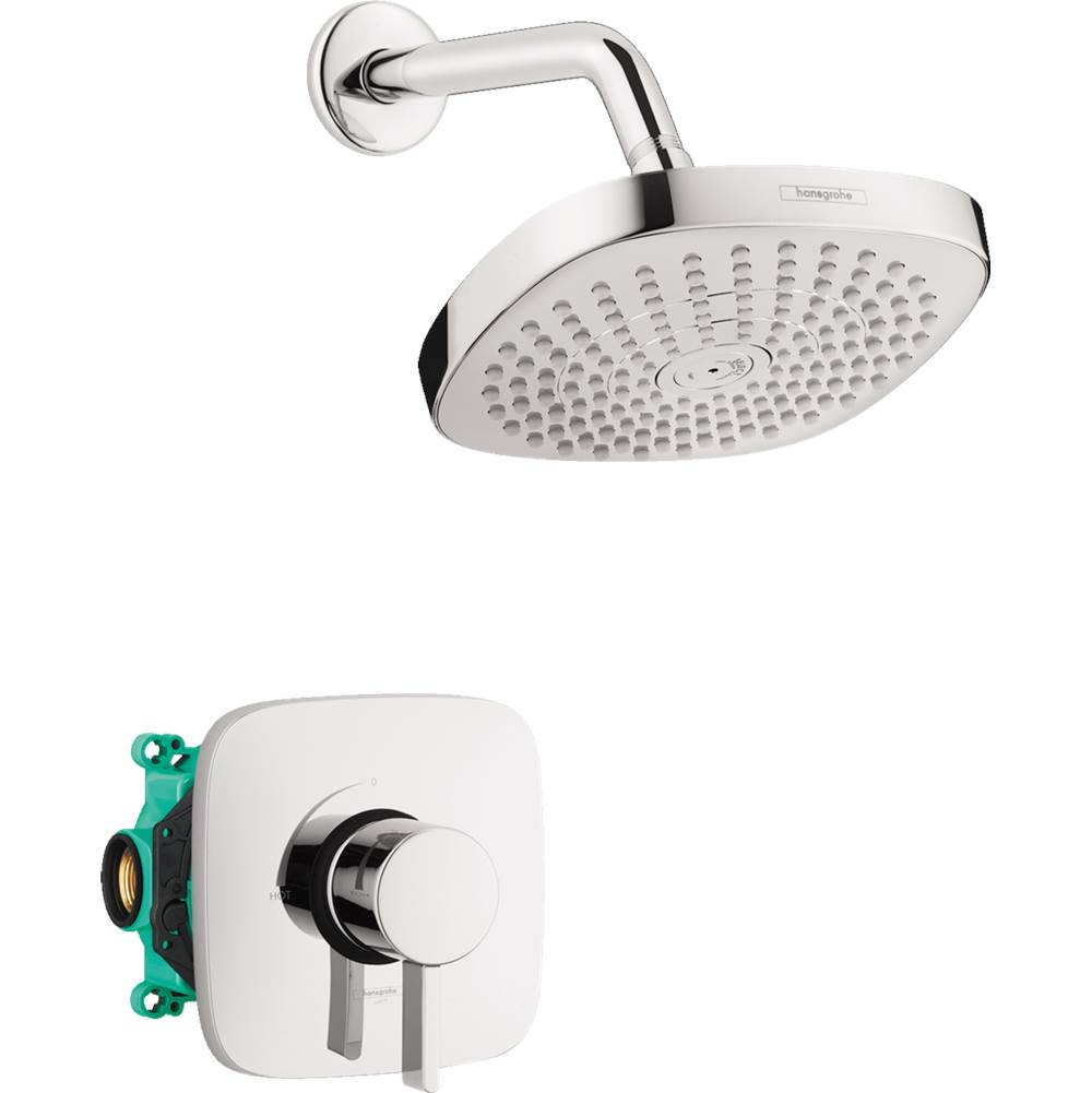 Hansgrohe Croma Select E Pressure Balance Shower Set with Rough, 2.0 GPM  in Chrome