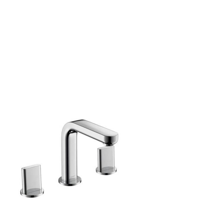 Hansgrohe Metris S Widespread Faucet 100 with Full Handles and Pop-Up Drain, 1.2 GPM in Chrome
