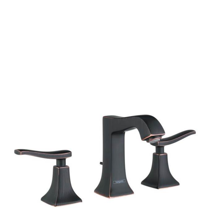 Hansgrohe Metris C Widespread Faucet 100 with Pop-Up Drain, 1.2 GPM in Rubbed Bronze