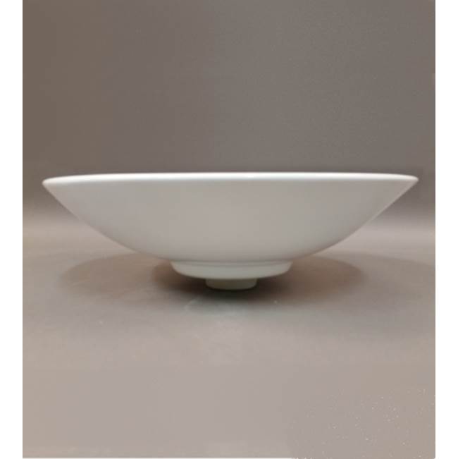 Herbeau ''Vasque Coupole'' Porcelain Round Contertop Lavatory Bowl in White