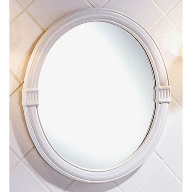 Herbeau ''Charleston'' Oval Mirror in White