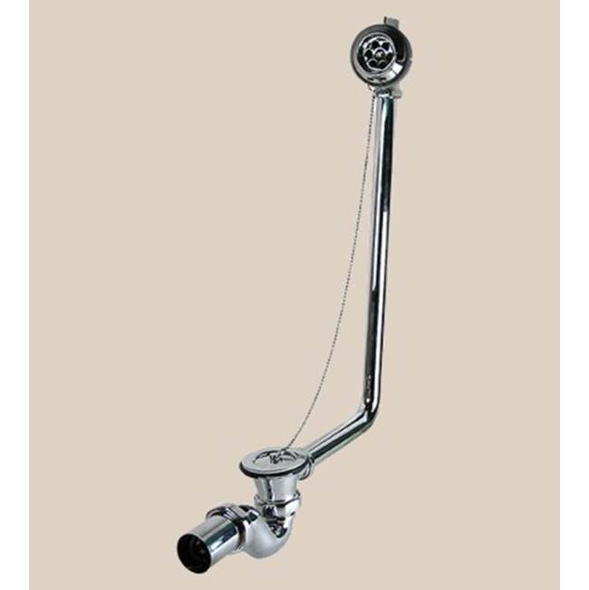 Herbeau ''Royale'' Drain and Overflow wih Plug and Chain in Polished Chrome