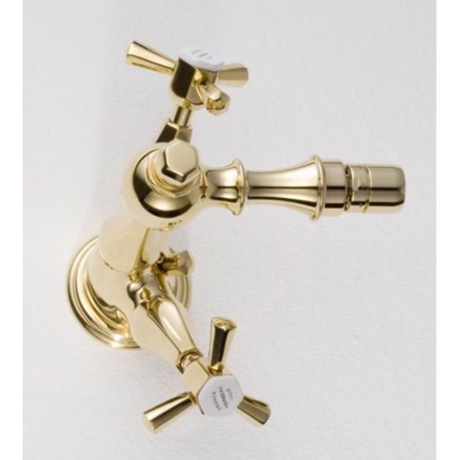Herbeau ''Monarque'' Single-Hole Bidet Mixer with Pop-up Waste in Polished Nickel