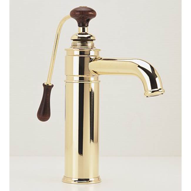 Herbeau ''Estelle'' Single Lever Mixer with Ceramic Disc Cartridge in Wooden Handle, Solibrass