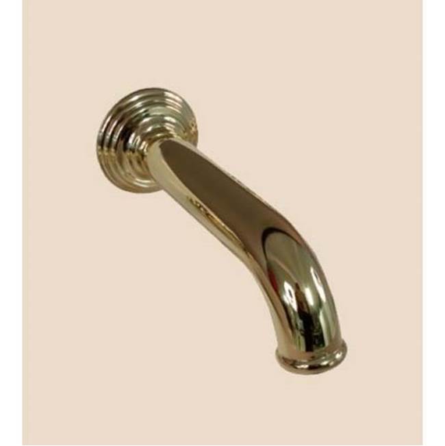 Herbeau ''Lille'' Wall Mounted Tub Spout in Antique Lacquered Copper