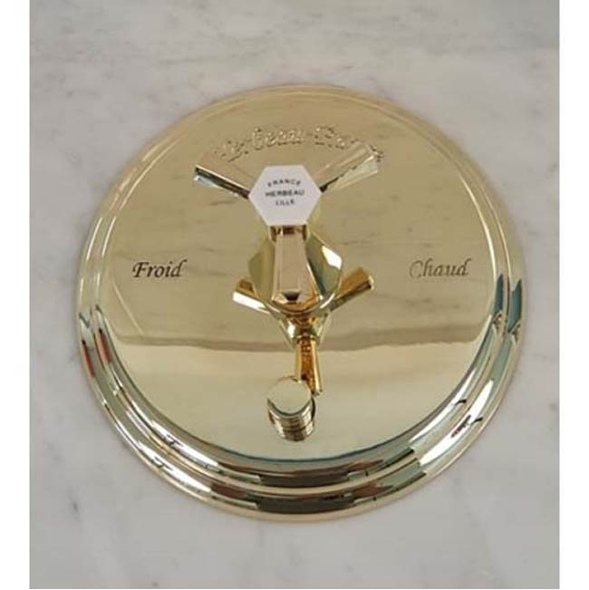 Herbeau ''Monarque'' 1/2'' Pressure Balance Valve With Diverter in Antique Lacquered Brass -Trim Only