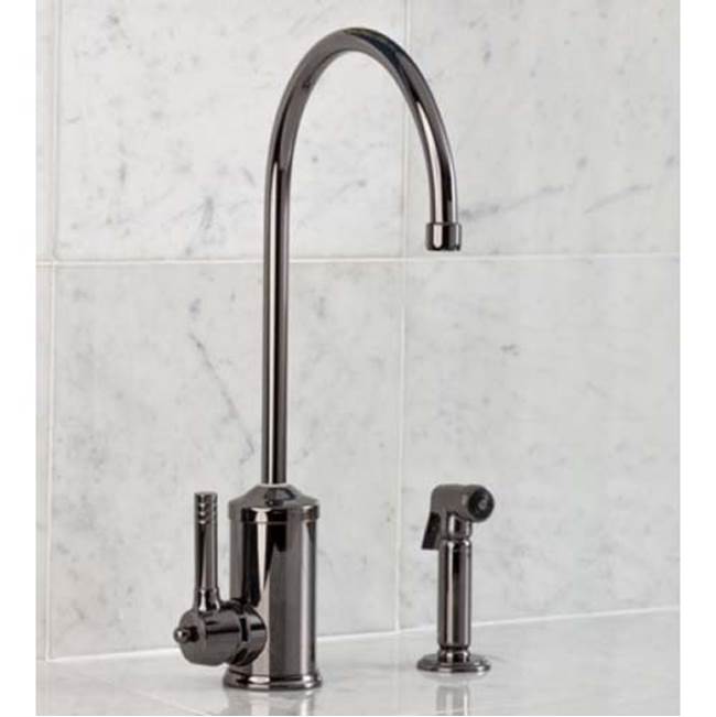 Herbeau ''Lille'' Single Lever Kitchen Mixer with Handspray and  Ceramic Cartridge in Polished Brass