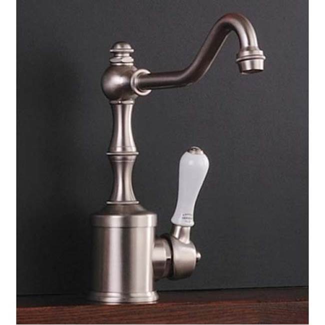 Herbeau ''Royale'' Single Lever Kitchen Mixer With Ceramic Cartridge in Wooden Handle, Polished Copper and Brass