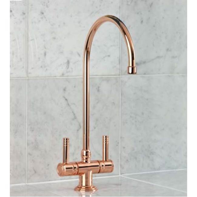 Herbeau ''Lille'' 3-Hole Kitchen Mixer with Ceramic Cartridge in Lacquered Polished Copper
