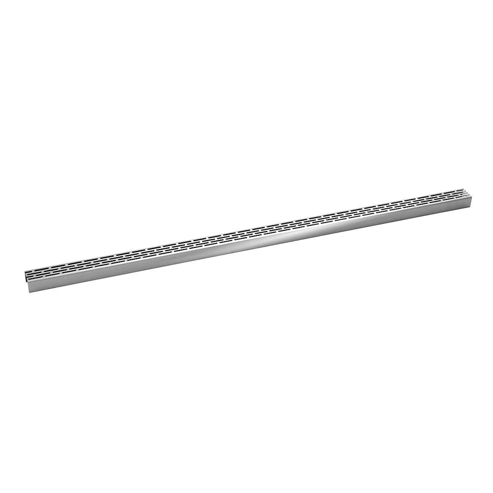 Infinity Drain 60'' Perforated Offset Slot Pattern Grate for S-LT 38 in Polished Stainless