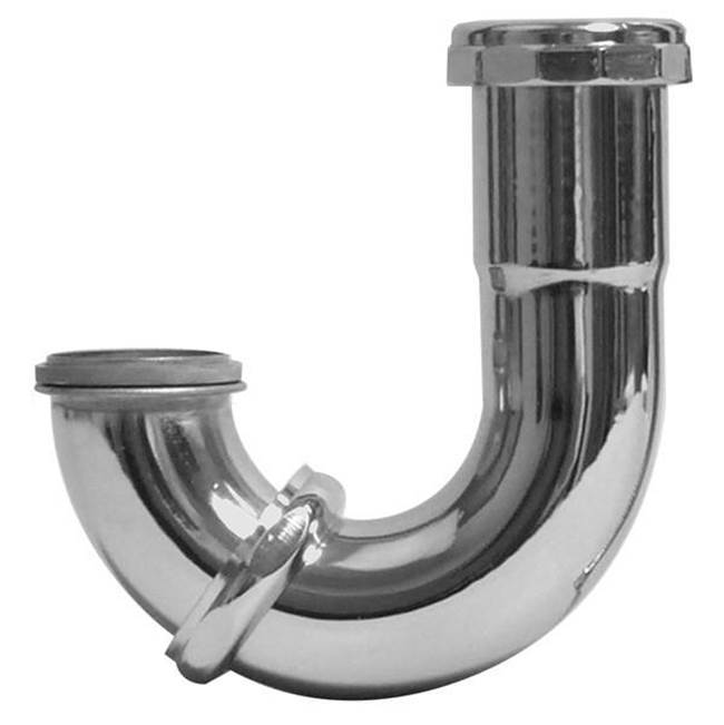 JB Products 1-1/2'' 22ga CP Sink Trap J-Bend with Captured nut