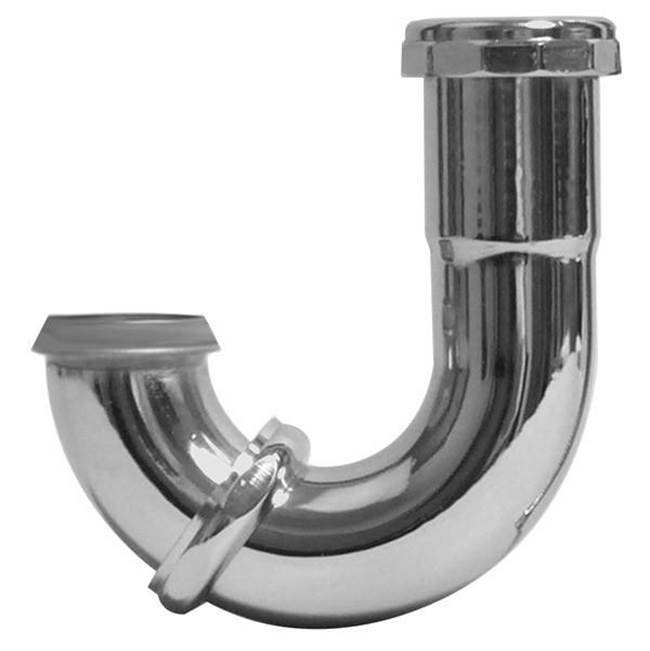 JB Products 1-1/2'' 17ga CP Sink Trap J-Bend with Ground Joint