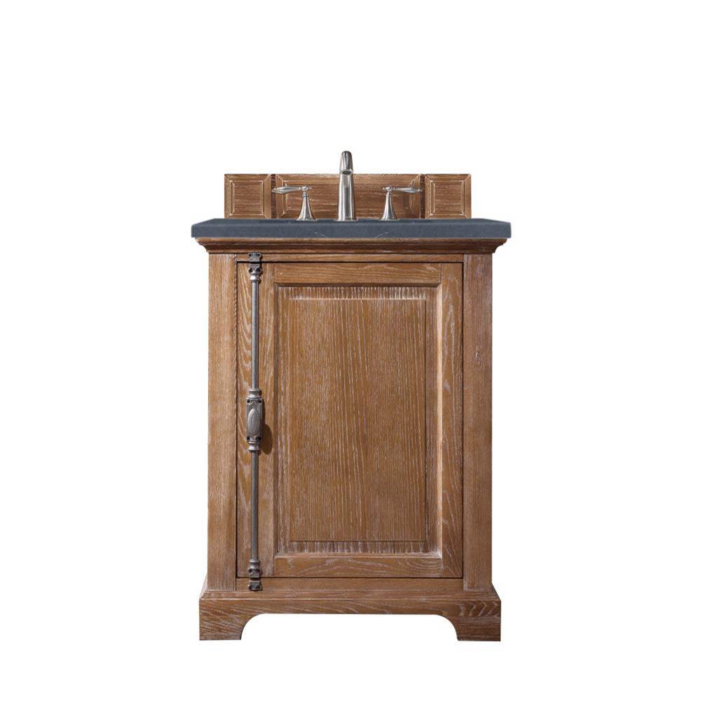 James Martin Vanities Providence 26'' Single Vanity Cabinet, Driftwood, w/ 3 CM Charcoal Soapstone Quartz Top