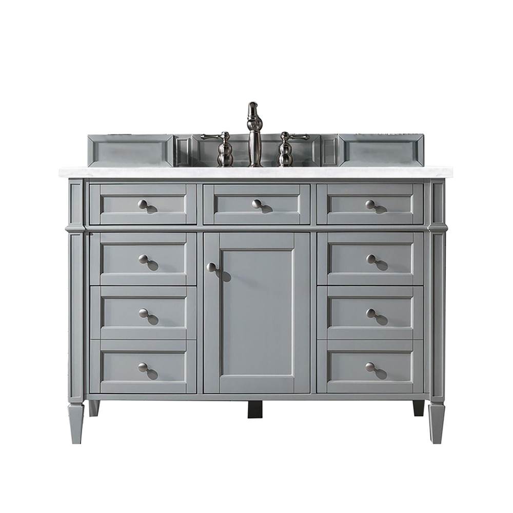 James Martin Vanities Brittany 48'' Urban Gray Single Vanity w/ 3 CM Arctic Fall Solid Surface Top