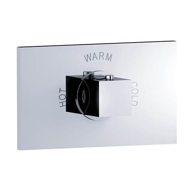 Joerger Empire Royal Crystal Concealed Wall Thermostat 3/4'', Trim Set, Platinum With Clear Crystal