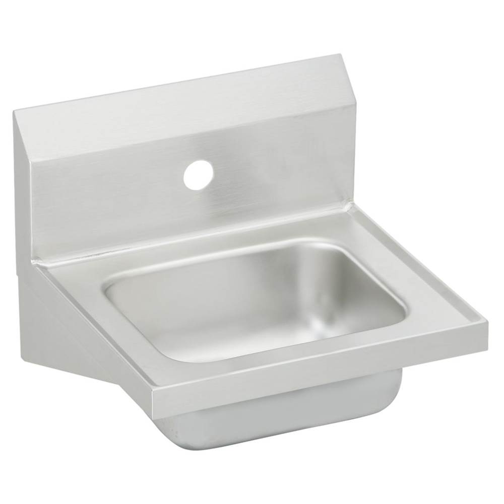 Just Manufacturing Stainless Steel 16-3/4'' x 15-1/2'' x 13'' Single Bowl Wall Hung 1-Hole Hand Wash Sink