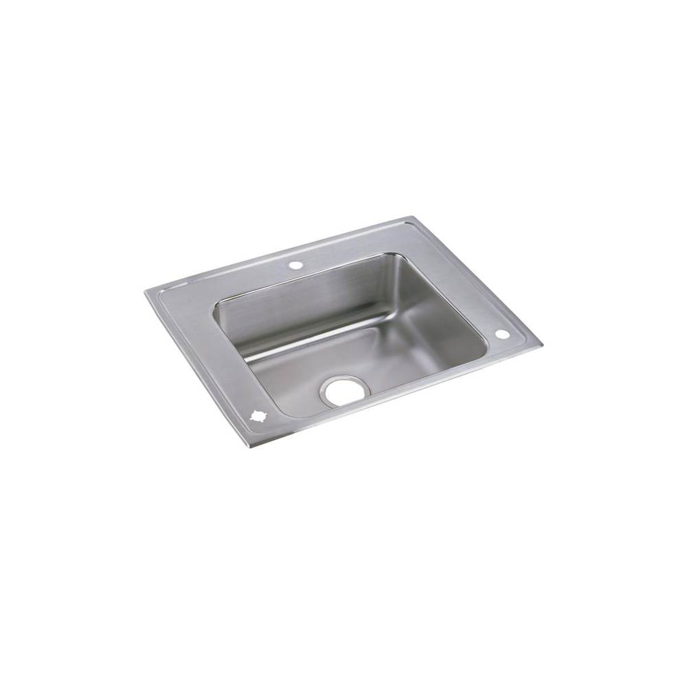 Just Manufacturing Stainless Steel 28'' x 22'' x 4-1/2'' FR4-Hole Single Bowl Drop-in Classroom ADA Sink