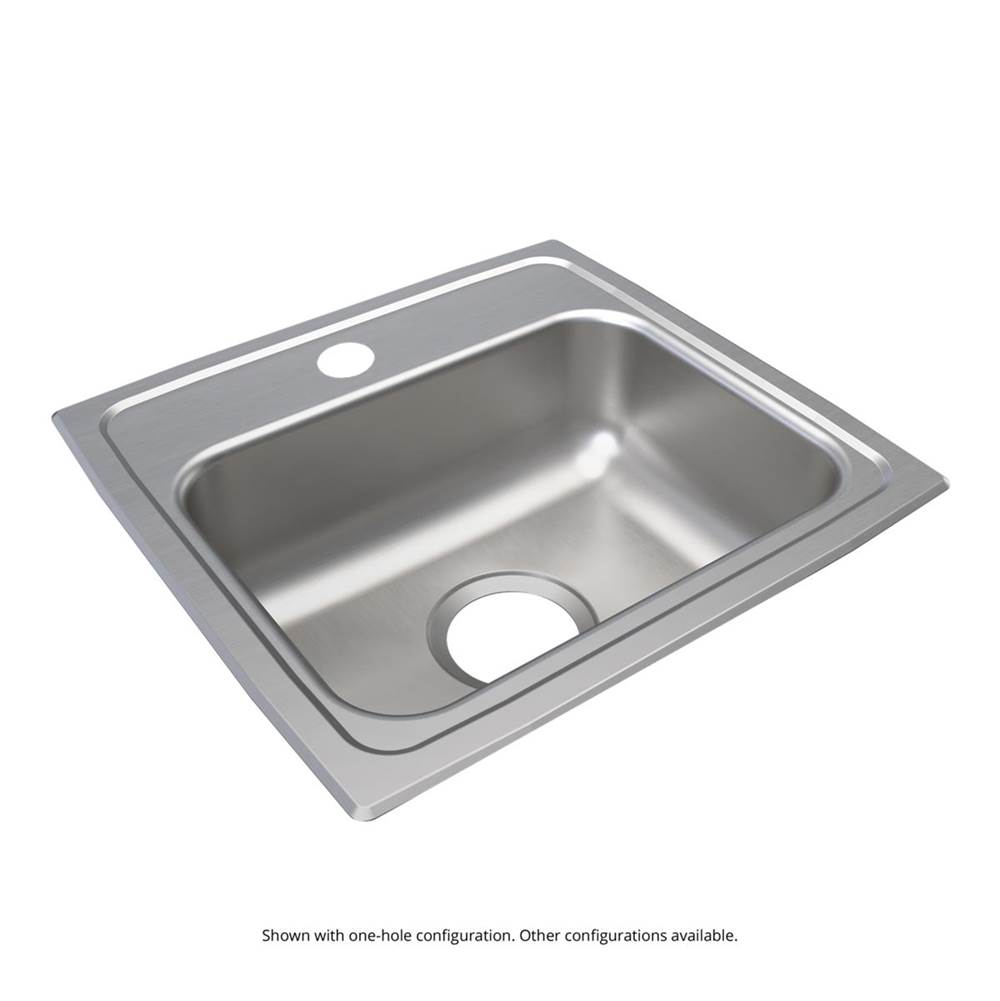 Just Manufacturing Stainless Steel 17'' x 16'' x 5-1/2'' 2-Hole Single Bowl Drop-in ADA Sink
