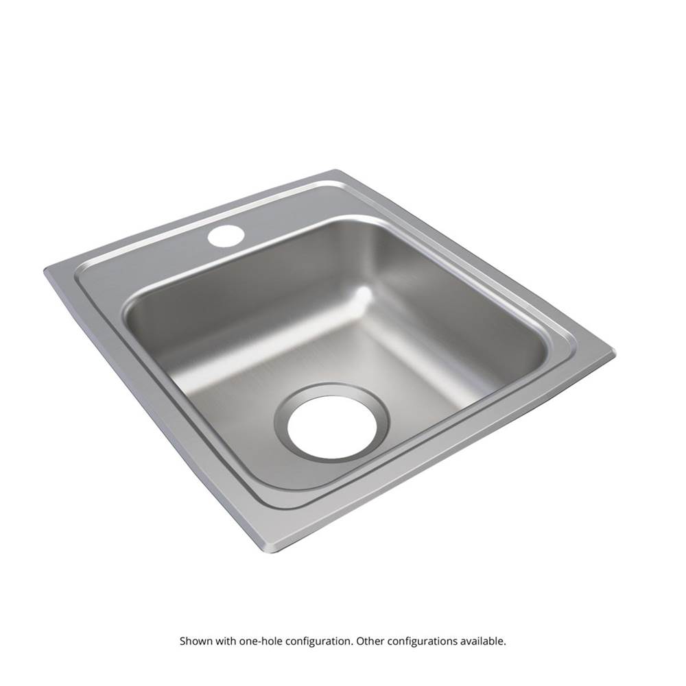 Just Manufacturing Stainless Steel 15'' x 17-1/2'' x 6-1/2'' 2-Hole Single Bowl Drop-in ADA Sink