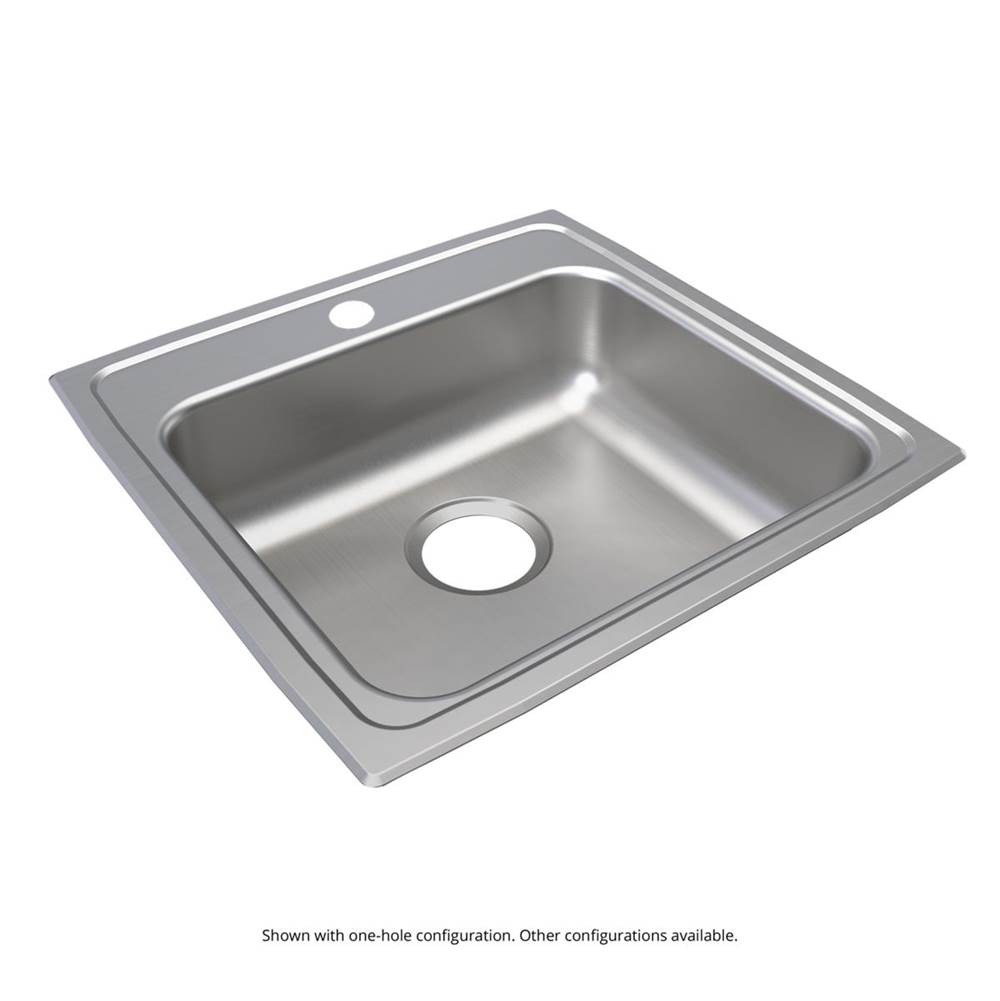Just Manufacturing Stainless Steel 19-1/2'' x 19'' x 5-1/2'' CS3-Hole Single Bowl Drop-in ADA Sink