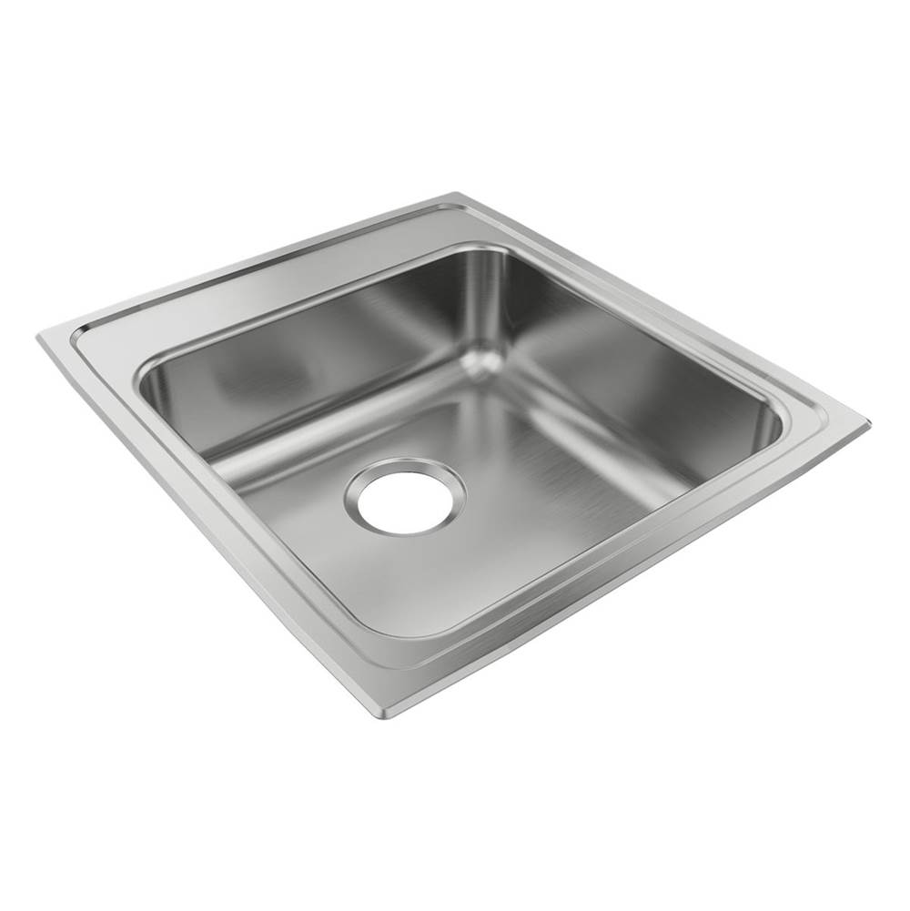 Just Manufacturing SS 19-1/2'' x 22'' x 6-1/2'' 1-Hole Single Bowl Drop-in ADA Sink