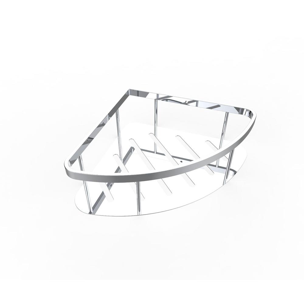 Kartners Bath & Shower Baskets - Deep Corner Wire Basket-Titanium