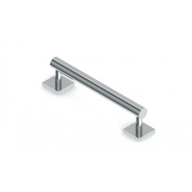 Kartners 9400 Series 12-inch Round Grab Bar with Square Rosettes-Polished Chrome