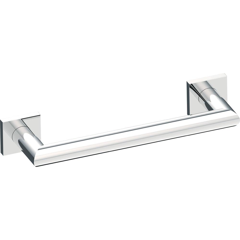 Kartners 9600 Series 18-inch Mitered Grab Bar with Square Rosettes-Polished Nickel