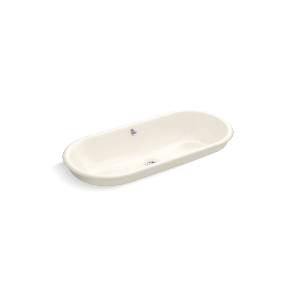 Kohler Iron Plains® Drop-in/undermount vessel bathroom sink with Biscuit painted underside