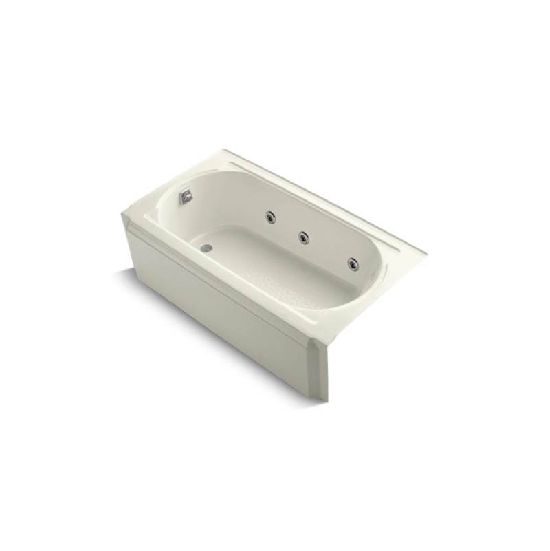 Kohler Memoirs® 60'' x 33-3/4'' alcove whirlpool with left-hand drain and heater without jet trim