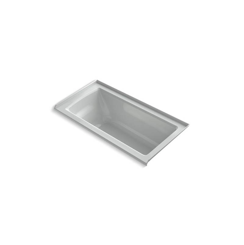 Kohler Archer® 60'' x 30'' alcove bath with Bask® heated surface, integral flange, and right-hand drain