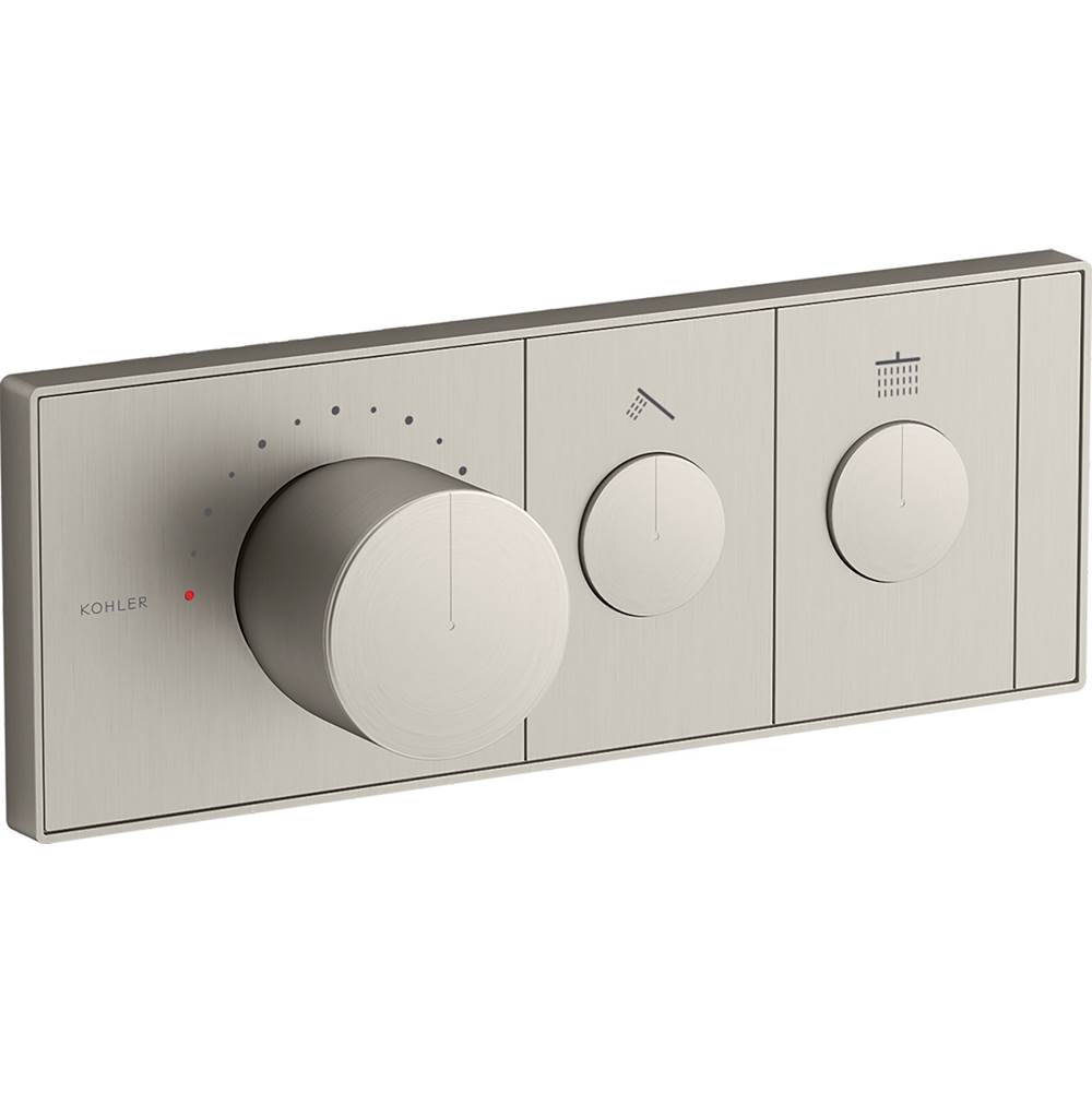 Kohler Anthem Two-Outlet Thermostatic Valve Control Panel With Recessed Push Buttons