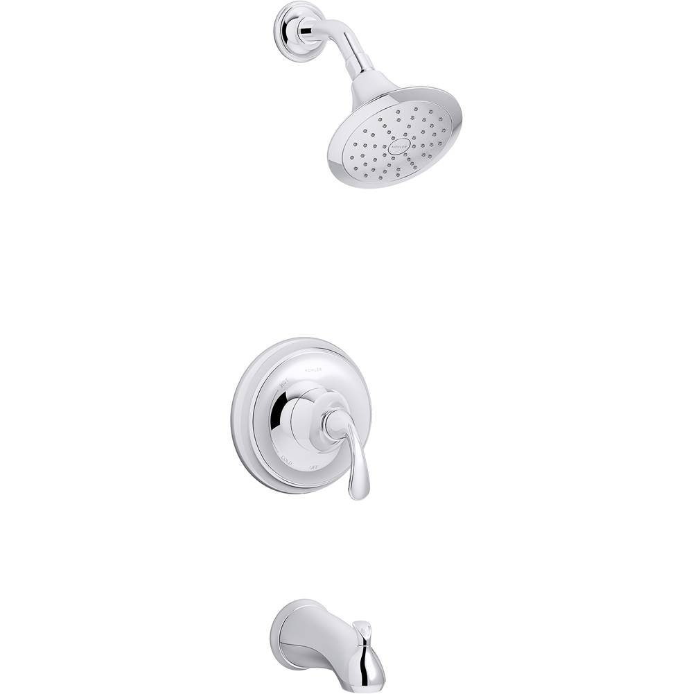 Kohler Forte® Rite-Temp® bath and shower trim with slip-fit spout and 1.75 gpm showerhead
