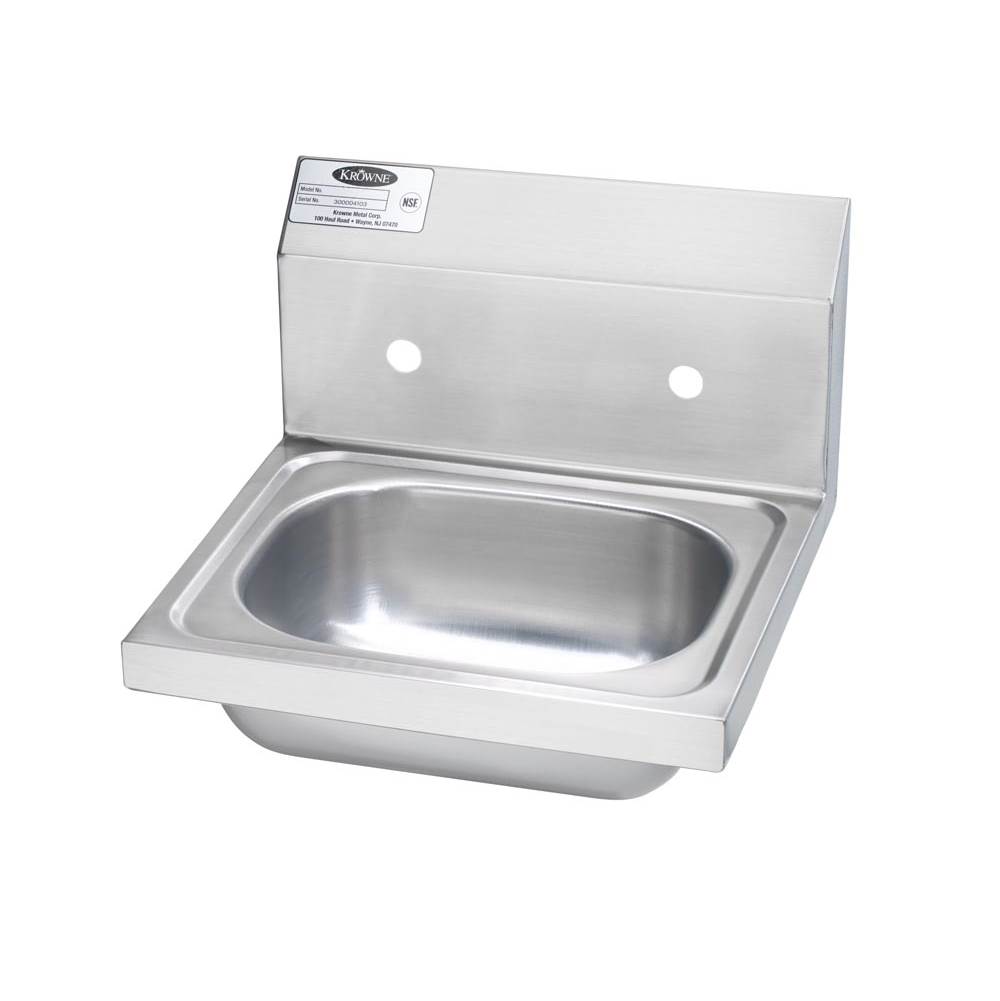 Krowne 16'' Wide Hand Sink With 8'' Center Faucet Holes (Less Faucet)
