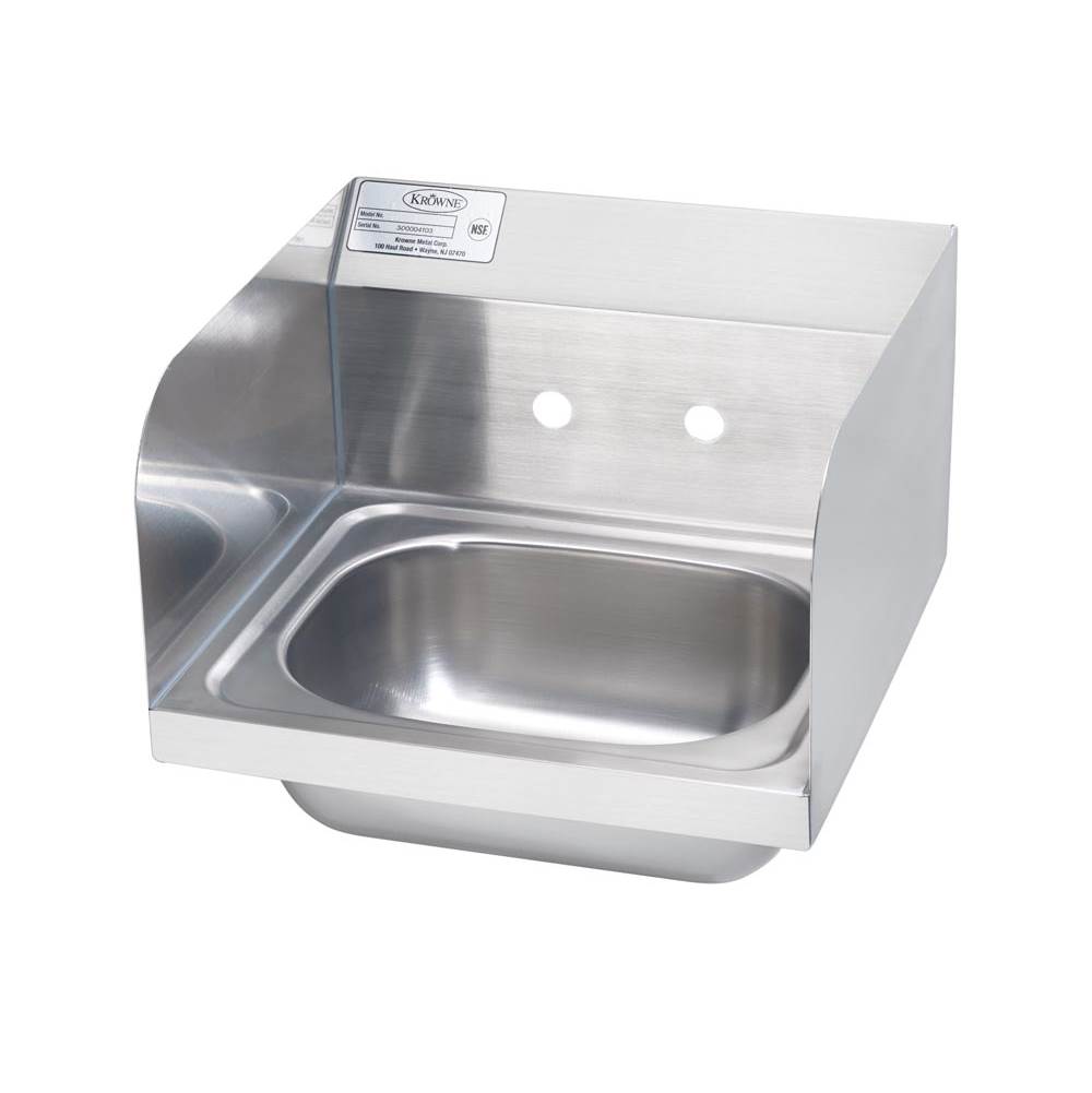 Krowne 16'' Wide Hand Sink With Side Splahses (Less Faucet)