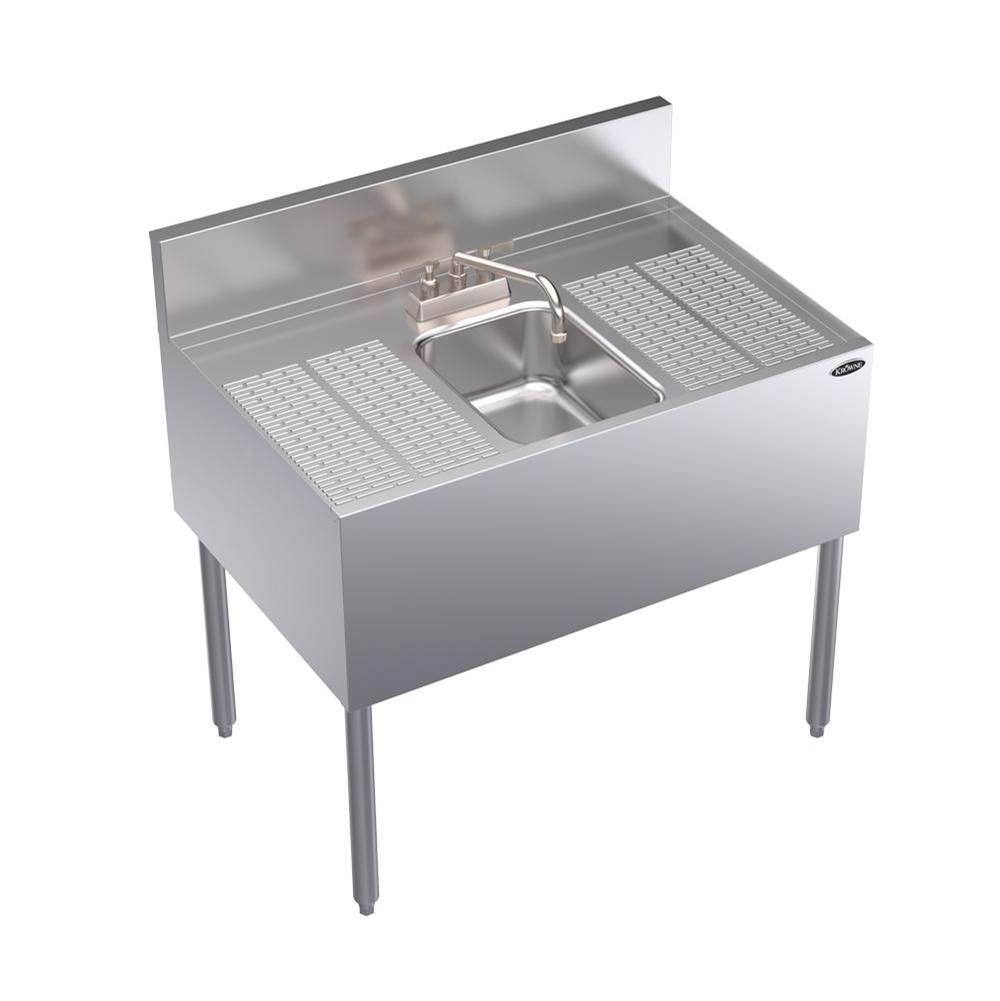 Krowne Krowne Royal 2400  Series, 36'' One Compartment Underbar Sink With Bowls Centered. 24'' Deep