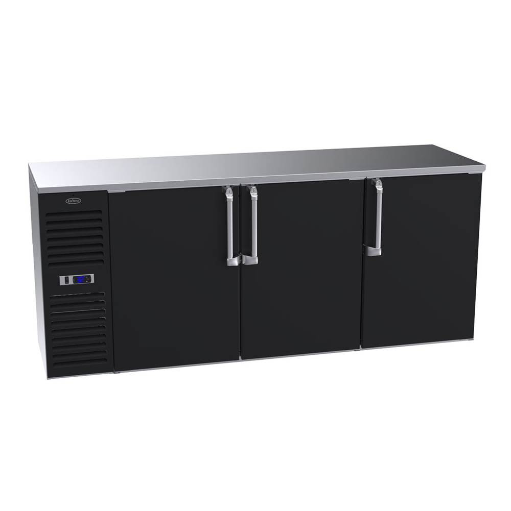 Krowne Krowne Royal 84'' Self Contained Refrigerated Backbar Left Cabinet With 2 Left And 1 Right Door
